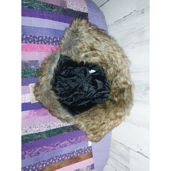 Trapper Hat Faux Fur Lined NWT Clear Creek Adult One Size Fits All Canvas Shell - Picture 9 of 11